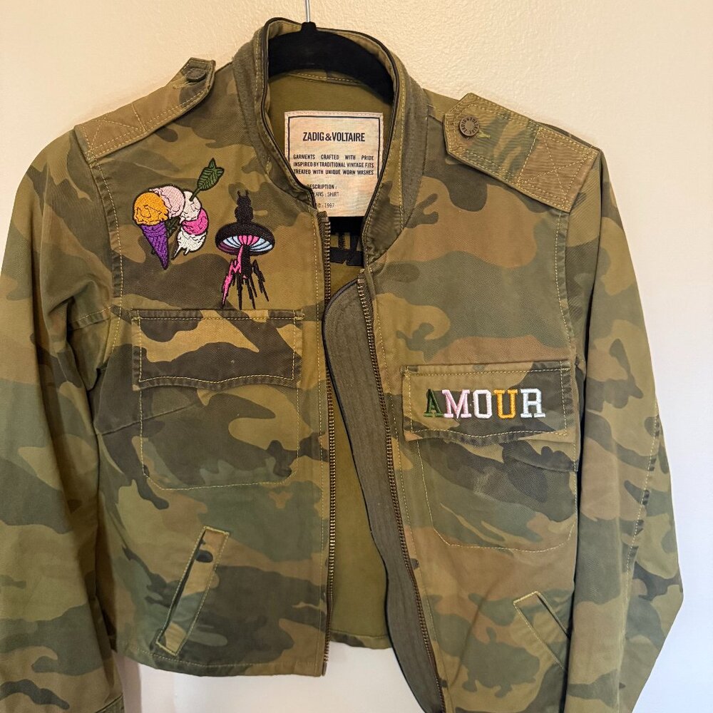 Embroidered Camo Jacket